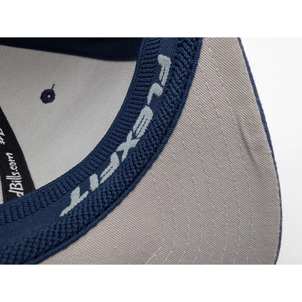 Branded Bills Missouri American Flag Patch Flexfit Hat Navy Blue Style 400 S-M
